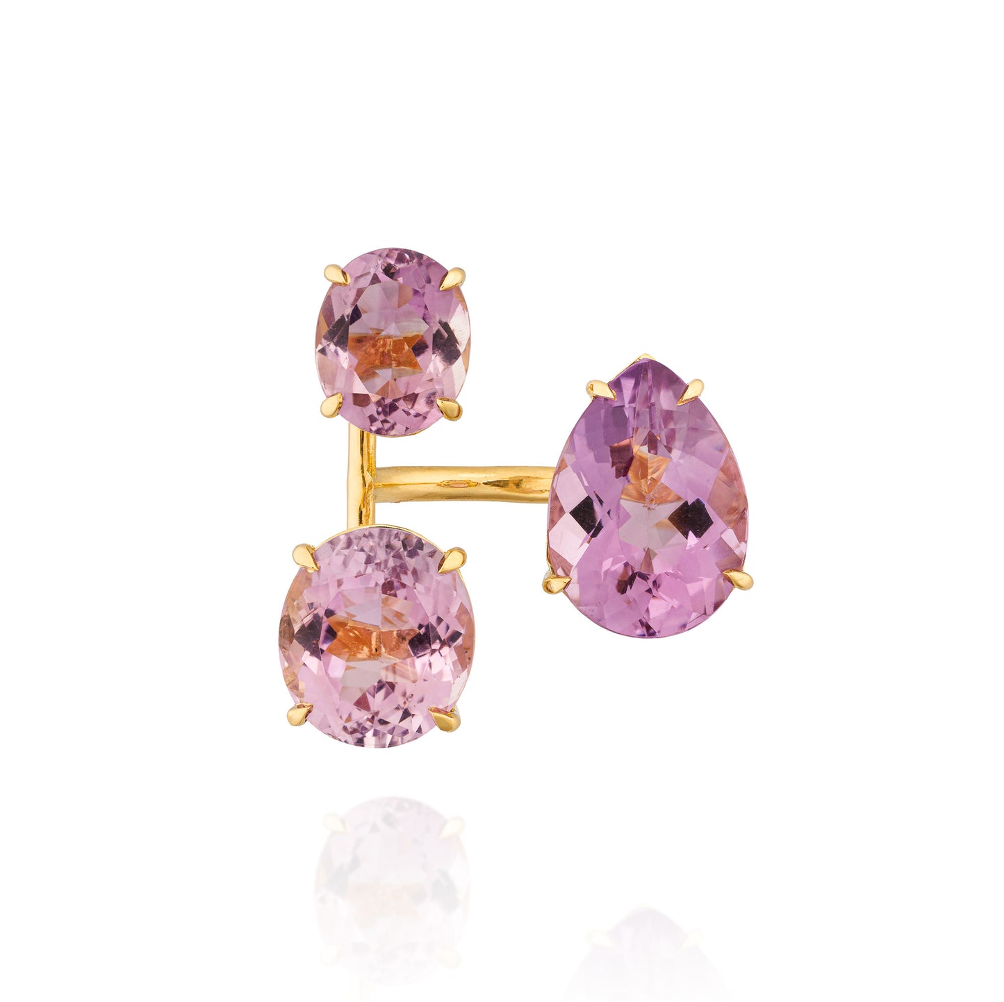 14K Rose Gold Ring with Amethyst